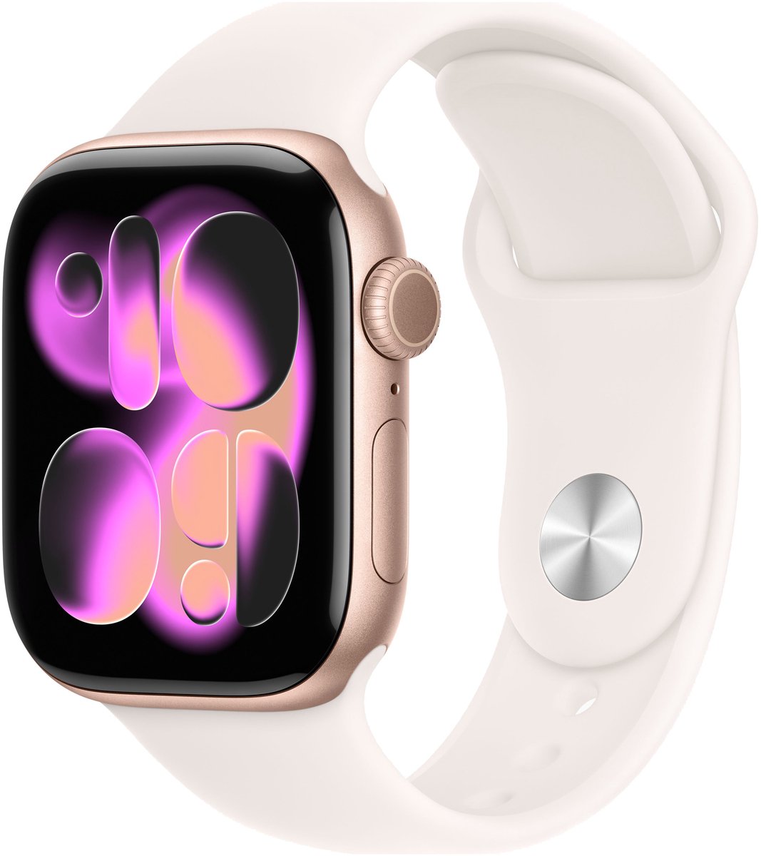 Apple Watch 11 - Wifi + 5G - 42mm - Rose Goudkleurig Aluminium Case with Light Blush Sport Band - S/M