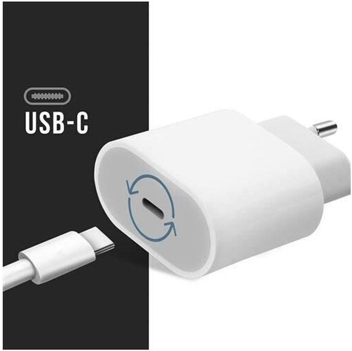 Apple 20W Power adapter - USB-C aansluiting - Snellader iPhone - Wit