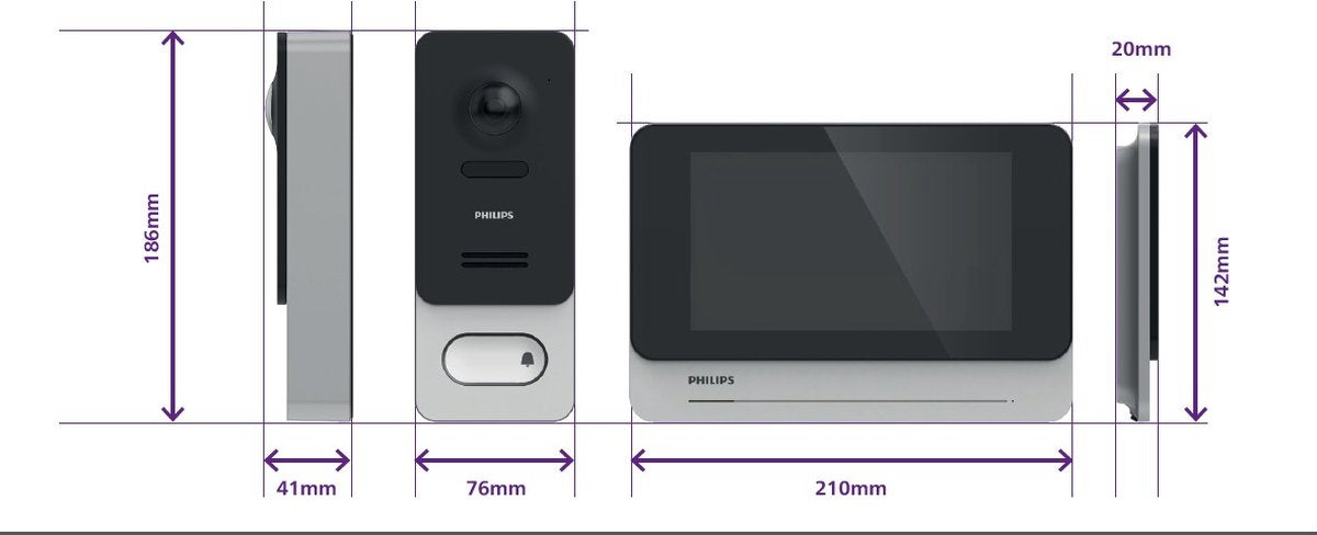 Philips videodeurbel WelcomeEye Wireless draadloos - te koppelen met smartphone