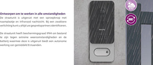 Philips videodeurbel WelcomeEye Wireless draadloos - te koppelen met smartphone