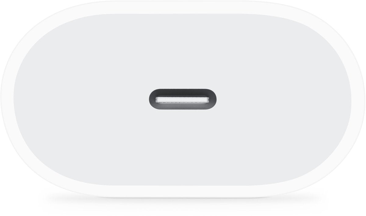 Apple 20W Power adapter - USB-C aansluiting - Snellader iPhone - Wit