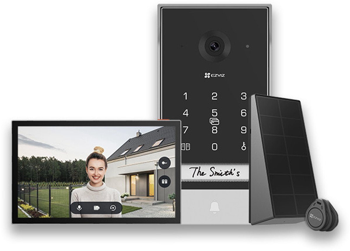 EZVIZ EP7 intercomsysteem 17,8 cm (7') Zwart, Zilver