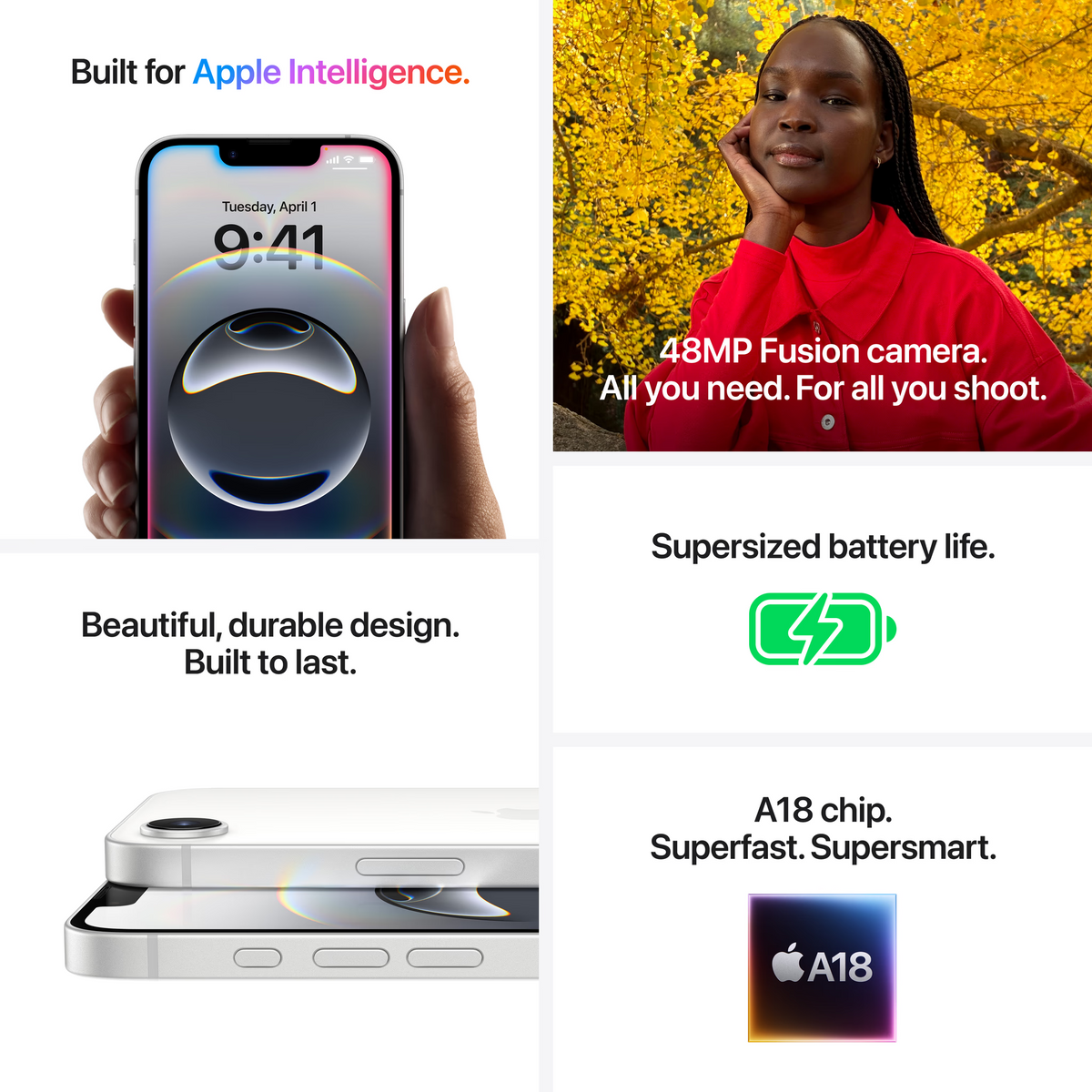Apple iPhone 16e - Zwart