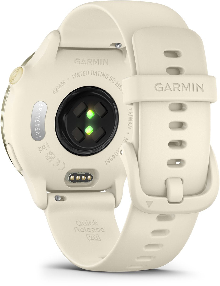 Garmin Vivoactive 6 - Smartwatch - Sporthorloge- Health - Fitness - 42 mm - Lunar Goudkleurig
