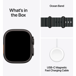 Apple Watch Ultra 3 - Wifi + 5G - 49mm - Black Titanium Case with Black Ocean Band