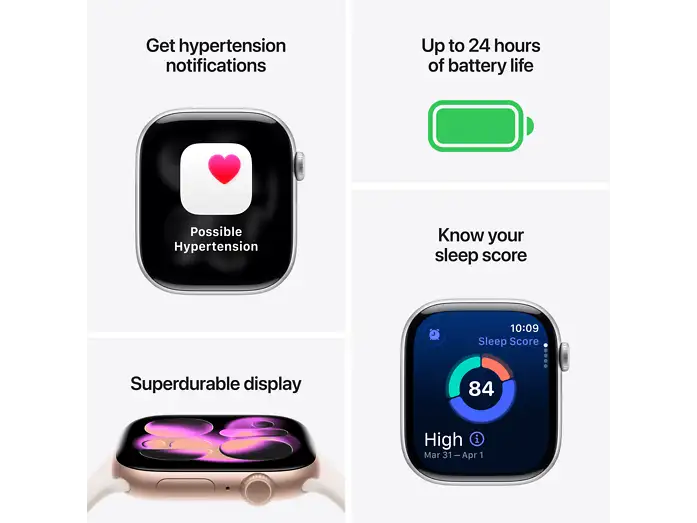 Apple Watch 11 - Wifi + 5G - 42mm - Jet Black Aluminium Case with Black Sport Band - S/M