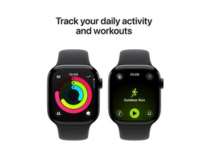 Apple Watch 11 - Wifi + 5G - 42mm - Jet Black Aluminium Case with Black Sport Band - S/M