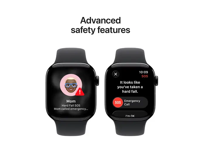 Apple Watch 11 - Wifi + 5G - 42mm - Jet Black Aluminium Case with Black Sport Band - S/M
