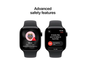 Apple Watch 11 - Wifi + 5G - 42mm - Jet Black Aluminium Case with Black Sport Band - S/M