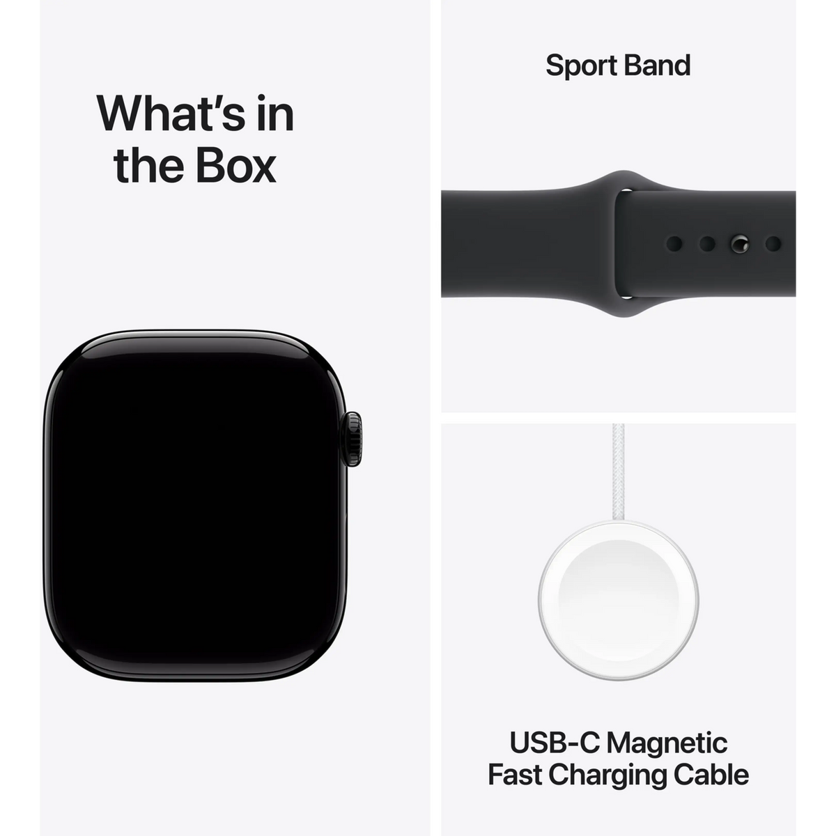 Apple Watch 11 - Wifi + 5G - 46mm - Jet Black Aluminium Case with Black Sport Band - S/M