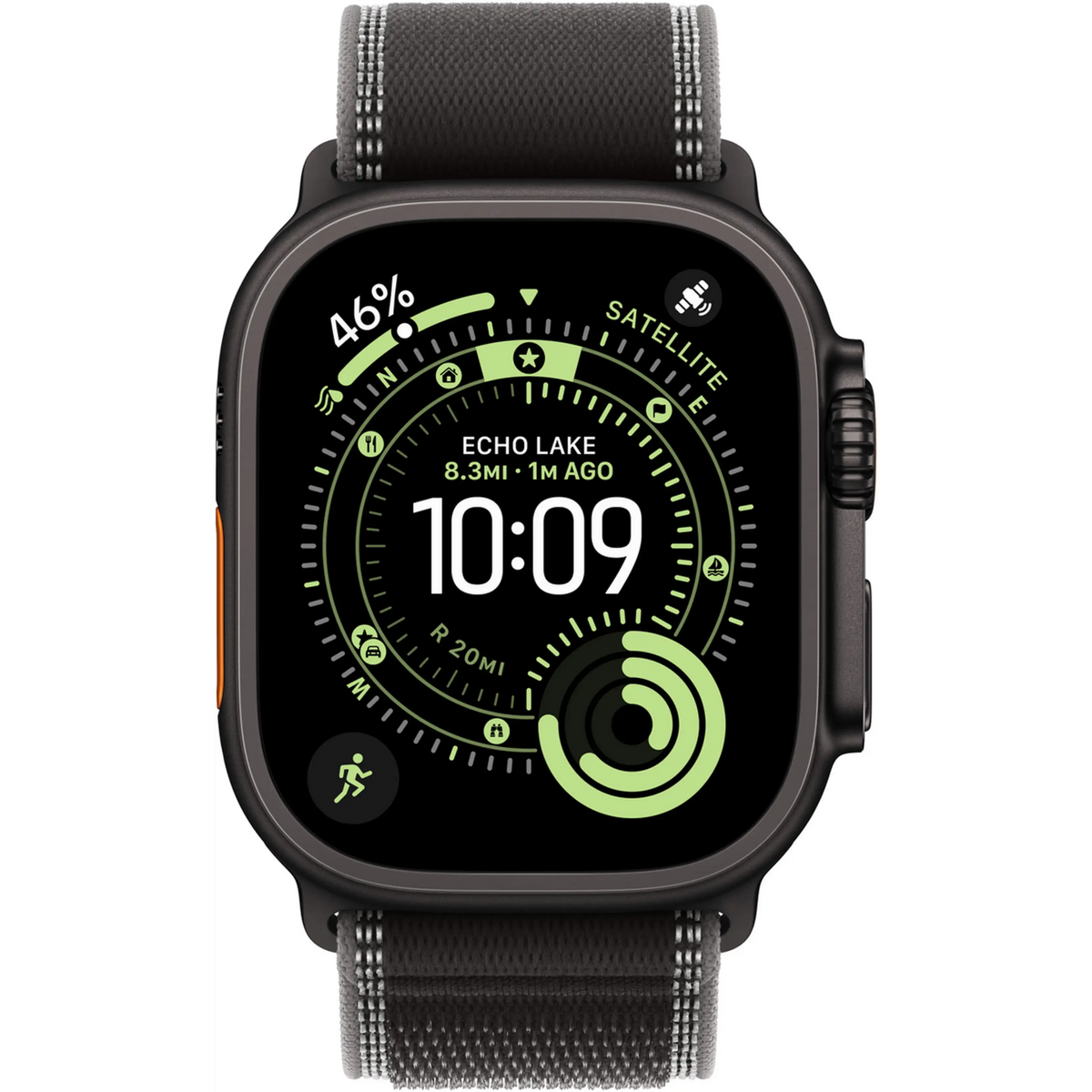 Apple Watch Ultra 3 - Wifi + 5G - 49mm - Black Titanium Case with Black/Charcoal Trail Loop - M/L
