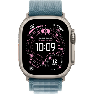 Apple Watch Ultra 3 - Wifi + 5G - 49 mm - Natural Titanium Case with Light Blue Alpine Loop - Medium