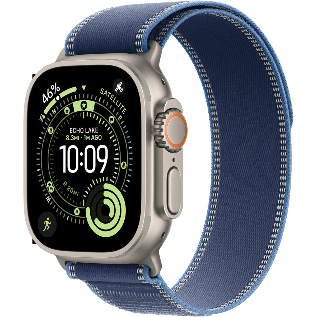 Apple Watch Ultra 3 - Wifi + 5G - 49mm - Natural Titanium Case with Blue/Bright Blue Trail Loop - M/L (kopie)
