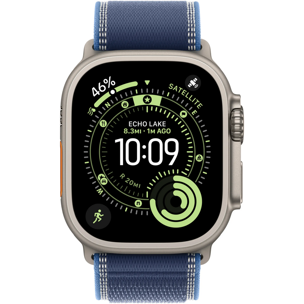 Apple Watch Ultra 3 - Wifi + 5G - 49mm - Natural Titanium Case with Blue/Bright Blue Trail Loop - M/L (kopie)