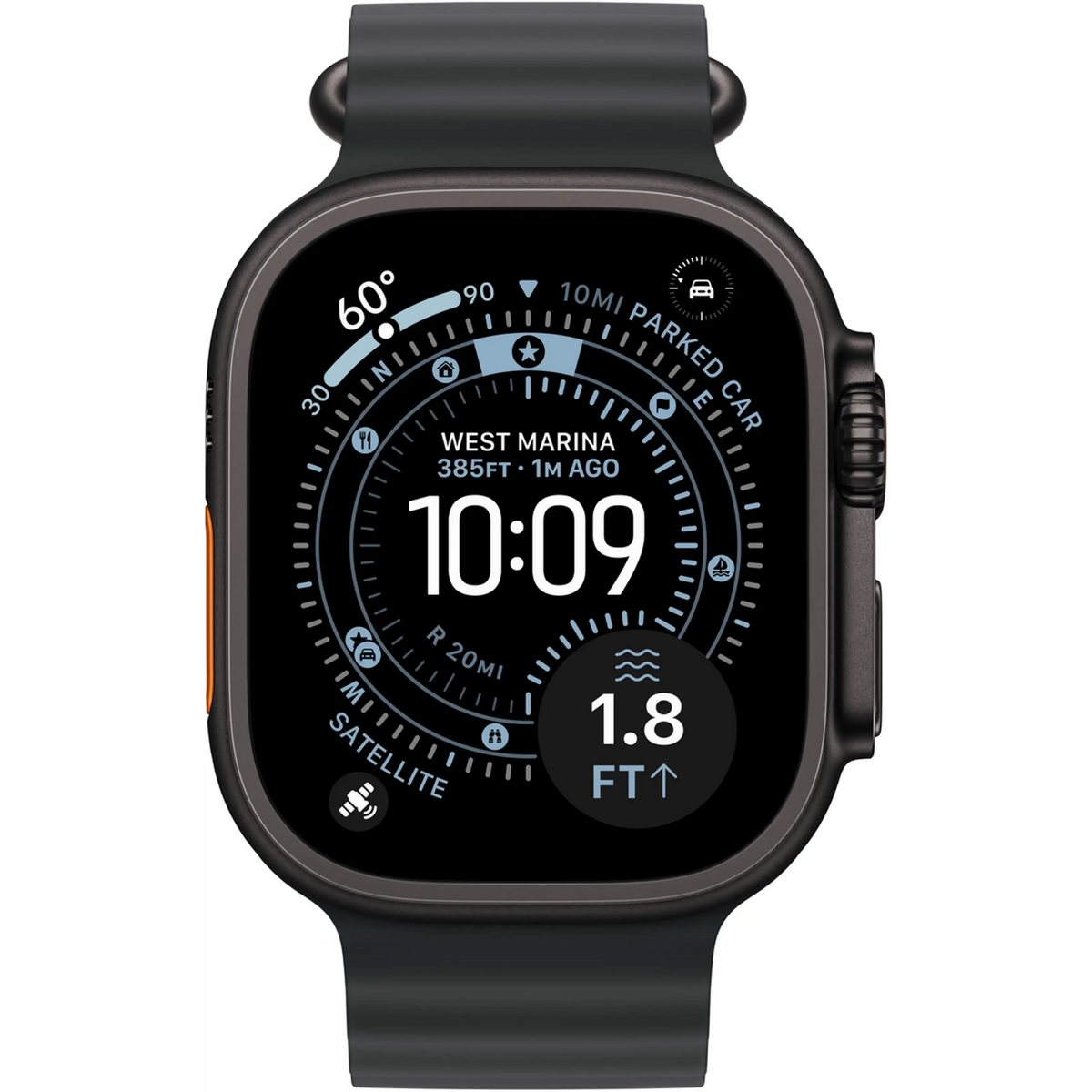 Apple Watch Ultra 3 - Wifi + 5G - 49mm - Black Titanium Case with Black Ocean Band