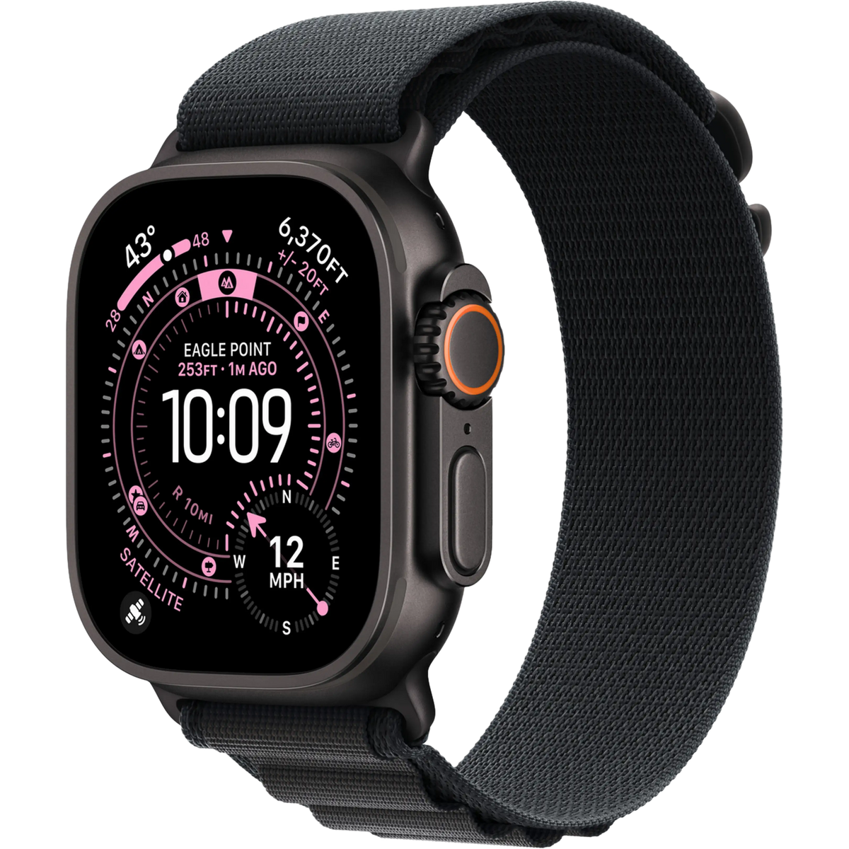 Apple Watch Ultra 3 - Wifi + 5G - 49mm - Black Titanium Case with Black Alpine Loop - Medium