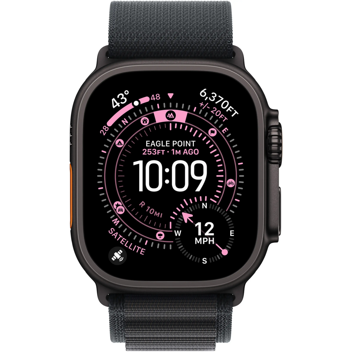 Apple Watch Ultra 3 - Wifi + 5G - 49mm - Black Titanium Case with Black Alpine Loop - Medium