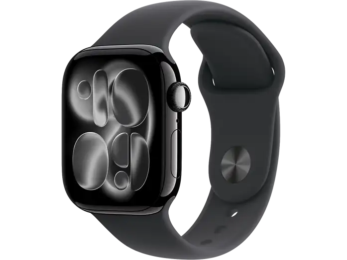 Apple Watch 11 - Wifi + 5G - 42mm - Jet Black Aluminium Case with Black Sport Band - S/M