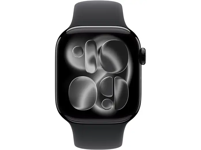 Apple Watch 11 - Wifi + 5G - 42mm - Jet Black Aluminium Case with Black Sport Band - S/M