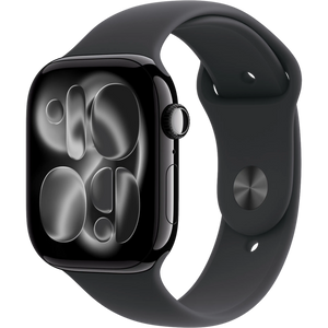 Apple Watch 11 - Wifi + 5G - 46mm - Jet Black Aluminium Case with Black Sport Band - S/M