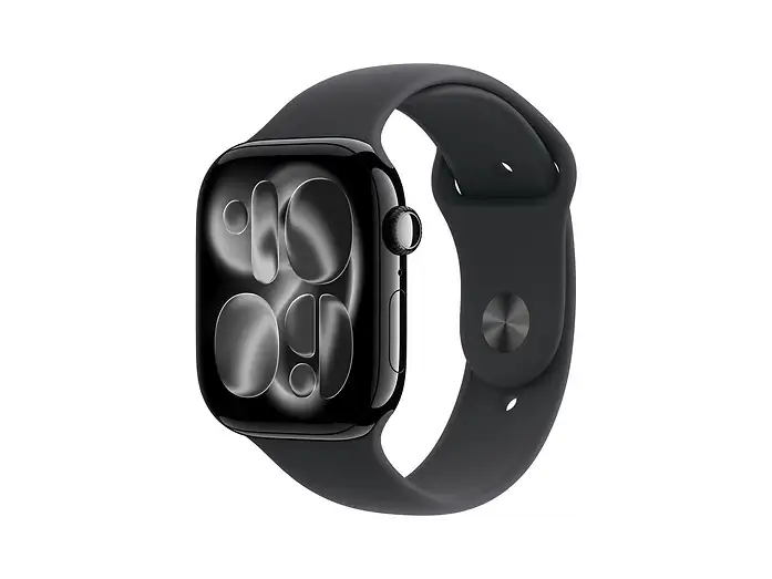 Apple Watch 11 - Wifi + 5G - 46mm - Jet Black Aluminium Case with Black Sport Band - M/L