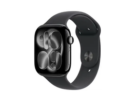 Apple Watch 11 - Wifi + 5G - 46mm - Jet Black Aluminium Case with Black Sport Band - M/L