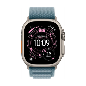 Apple Watch Ultra 3 - Wifi + 5G - 49 mm - Natural Titanium Case with Light Blue Alpine Loop - Large