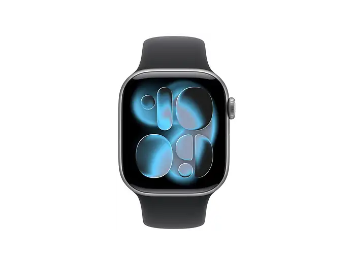 Apple Watch 11 - Wifi + 5G - 42mm - Space Grey Aluminium Case with Black Sport Band - S/M