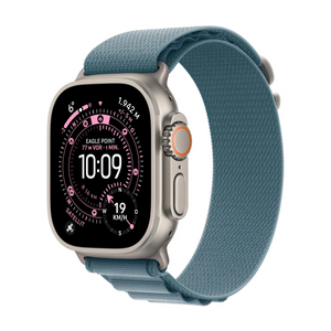 Apple Watch Ultra 3 - Wifi + 5G - 49 mm - Natural Titanium Case with Light Blue Alpine Loop - Large