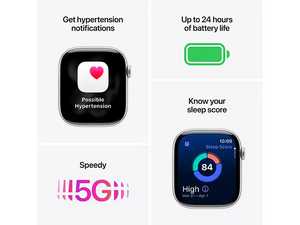 Apple Watch 11 - Wifi + 5G - 42mm - Space Grey Aluminium Case with Black Sport Band - S/M