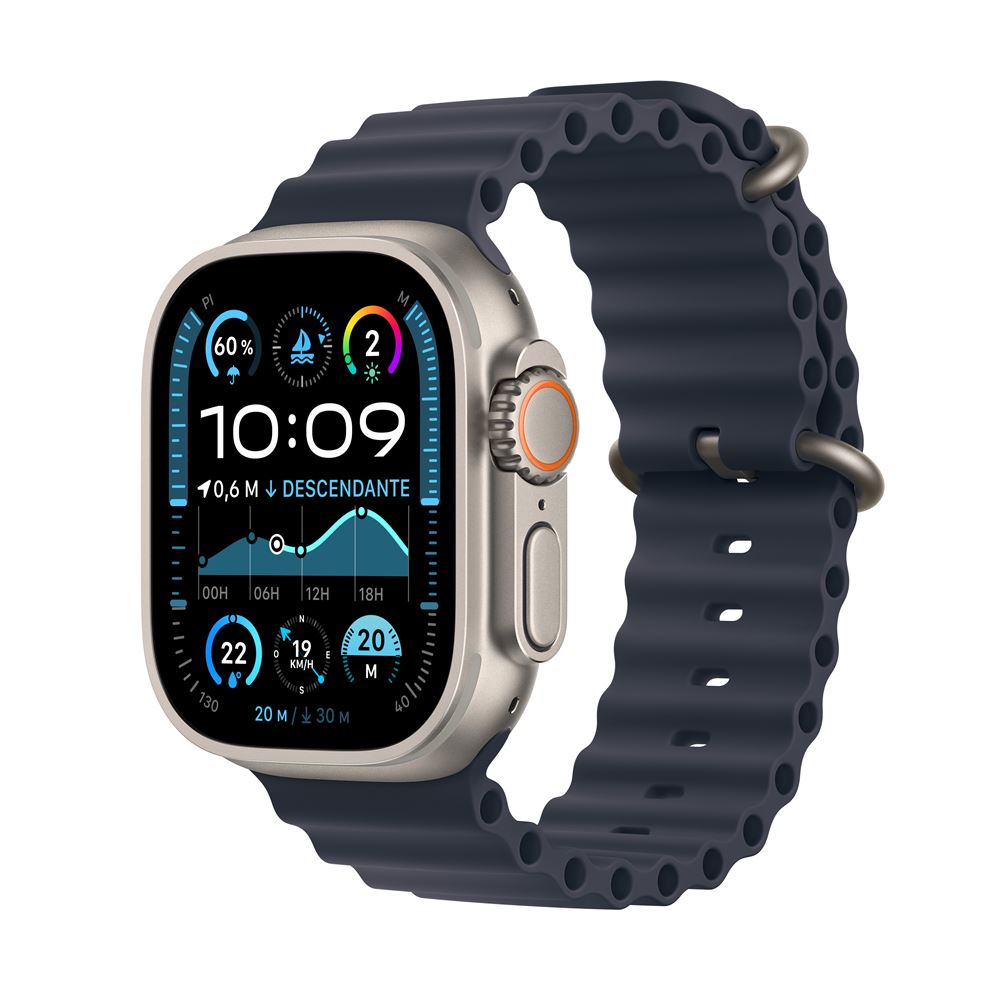 Apple Watch Ultra 2 - GPS + Cellular - 49mm - Titanium Case with Blue Ocean Band