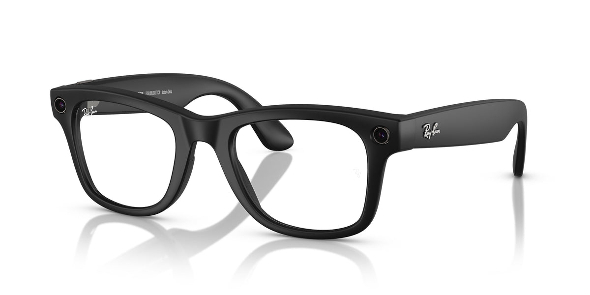 Ray-Ban: Meta Wayfarer - Clear to G15 Green Transitions - Matte Black